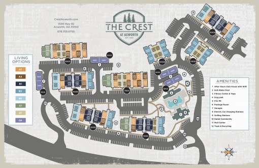 Sitemap at The Crest at Acworth, Acworth, GA, 30102